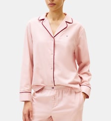 Chemise de pyjama droite en coton Tommy Hilfiger