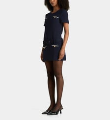 Robe ajustée courte style marin Self Portrait