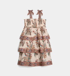 Robe Rhiannon fleurie à volants en coton Zimmermann