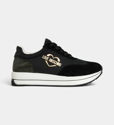 Baskets basses Run en suède Love Moschino