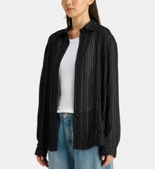 Chemise droite Raven rayée en rayonne Proenza Schouler
