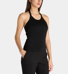 Top Angie slim sans manches en coton Flore Flore