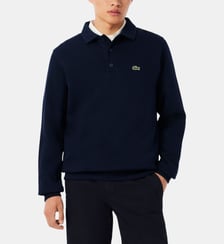 Sweat polo droit en coton signature Lacoste