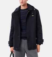 Parka droite mi-longue signature Lacoste