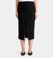 Jupe longue Jagger fendue en laine Margaux Lonnberg