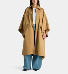 Manteau Hilla ample long en coton Margaux Lonnberg