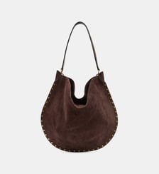 Sac à main Oskan Sac à main soft en cuir velours signature Isabel Marant