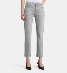 Jean relaxed skinny Slim Illusion en coton délavé 7 For All Mankind
