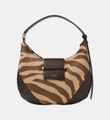Sac à main Bar Sac à main en cuir imprimé zèbre Jimmy Choo