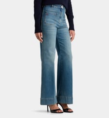 Jean Alina évasé en denim effet stonewashed Victoria Beckham