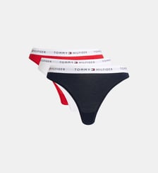Lot de 3 strings Essentials en coton Tommy Hilfiger