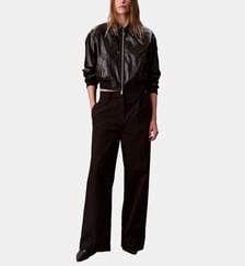 Pantalon droit large en coton mélangé Calvin Klein