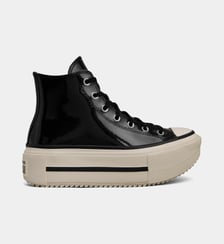 Baskets montantes plateformes CTAS Lift Double Stack en cuir effet glossy Converse