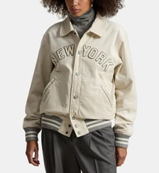Blouson Baseball droit en coton velours côtelé Polo Ralph Lauren