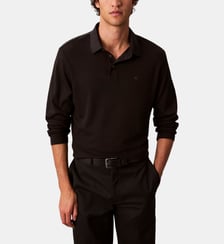 Polo à manches longues en coton Calvin Klein