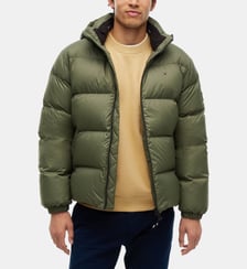 Doudoune à capuche matelassée Essential Down droite signature Tommy Hilfiger
