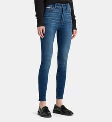 Jean moulant en coton taille haute Calvin Klein