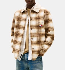 Surchemise à carreaux droite signature Tommy Hilfiger