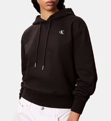 Sweat à capuche droit en coton mélangé imprimé signature Calvin Klein