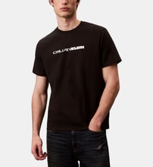 T-shirt droit col rond avec imprimé Calvin Klein