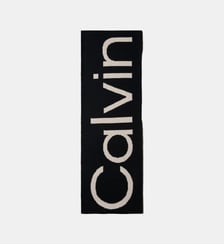 Echarpe motif logo en laine mélangée Calvin Klein