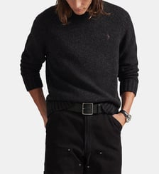 Pull droit en laine mélangée signature Polo Ralph Lauren