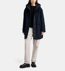 Manteau mi-long Petunia oversize capuche laine Parajumpers