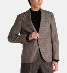 Veste de costume Arthus en laine pied de poule Officine Générale