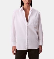 Chemise ample en coton mélangé signature Calvin Klein