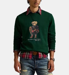 Sweat droit en coton mélangé imprimé Polo Ralph Lauren