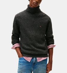Pull Donegal en laine droit Tommy Hilfiger