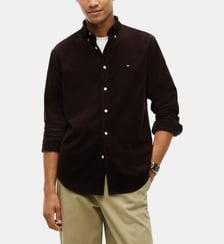 Chemise droite signature col américain Tommy Hilfiger