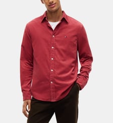 Chemise droite signature col américain Tommy Hilfiger