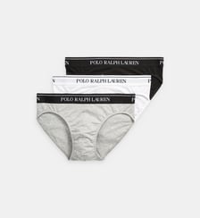 Lot de 3 slips signature en coton stretch Polo Ralph Lauren