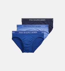 Lot de 3 slips signature en coton Polo Ralph Lauren