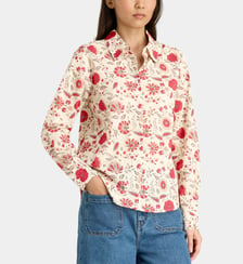 Chemise droite Titouane à motif fleuri en coton Petite Mendigote
