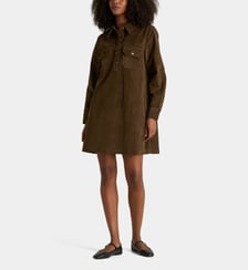 Robe chemise Lise droite courte en velours Petite Mendigote