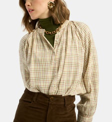 Chemise Tea à carreaux en coton Petite Mendigote