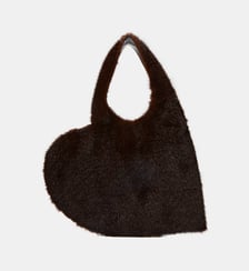 Sac Faux Fur Heart en cuir Coperni