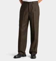 Pantalon droit en laine finition lisse Another Aspect