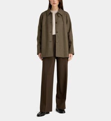 Manteau droit Mac Ambre à carreaux en laine A.P.C.
