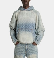 Hoodie en coton denim Daily Paper