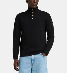 Pull en laine col camionneur boutonné Armor-Lux