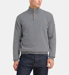 Pull en laine col camionneur boutonné Armor-Lux