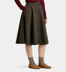 Jupe Berta évasée mi-longue à carreaux en laine Officine Générale