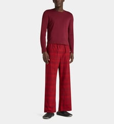 Pyjama long en coton pantalon à carreaux Calvin Klein
