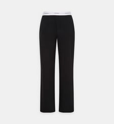 Pantalon droit en coton signature Calvin Klein