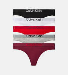 Lot de 5 strings en coton avec logo Calvin Klein