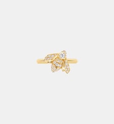 Bague en or jaune et pavé de diamants Chaumet