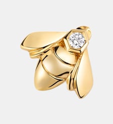 Boucle d'oreille en or jaune et pavé de diamants Chaumet